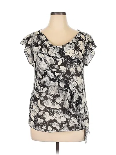 Pre-owned Bcbgeneration Short Sleeve Blouse In Silver