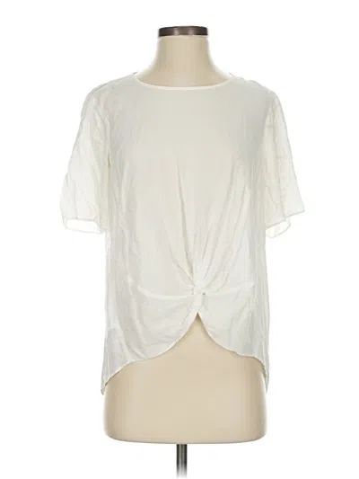 Pre-owned Bcbgeneration Short Sleeve Blouse In White
