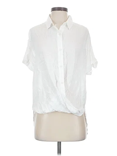 Pre-owned Bcbgeneration Short Sleeve Blouse In White