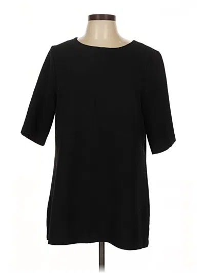 Pre-owned Bcbgeneration Short Sleeve Top Black Boatneck Tops