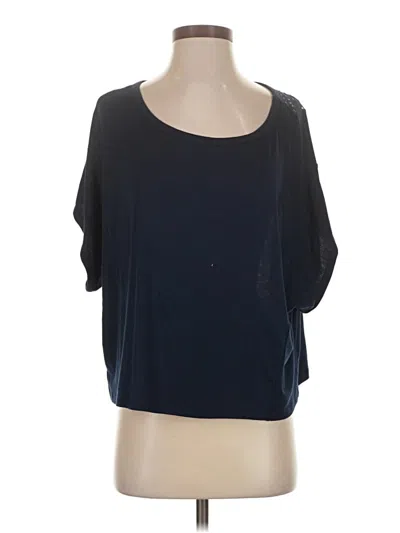 Pre-owned Bcbgeneration Short Sleeve Top Black Scoop Neck Tops