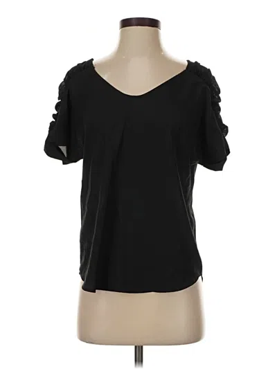 Pre-owned Bcbgeneration Short Sleeve Top Black Sweetheart Neckline Tops