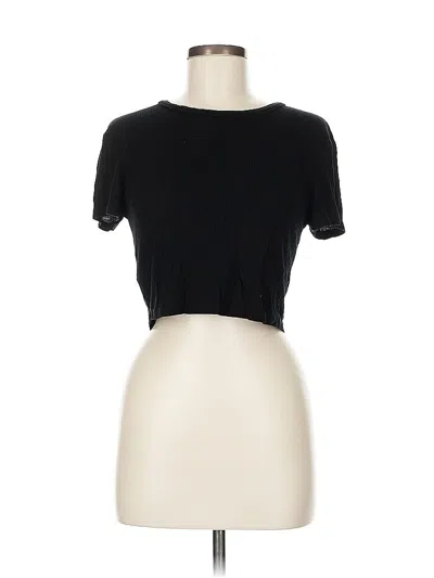 Pre-owned Bcbgeneration Short Sleeve Turtleneck In Black