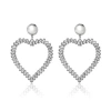Bcbg Eneration Silver-tone Heart Hoop Earrings In Silver