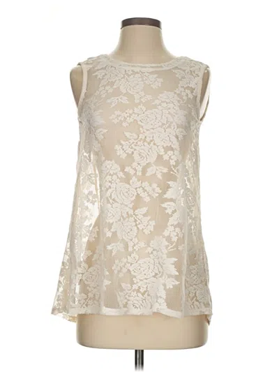 Pre-owned Bcbgeneration Sleeveless Blouse In Ivory