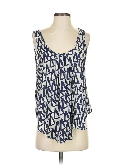 Pre-owned Bcbgeneration Sleeveless Top Blue One Shoulder Neckline Tops