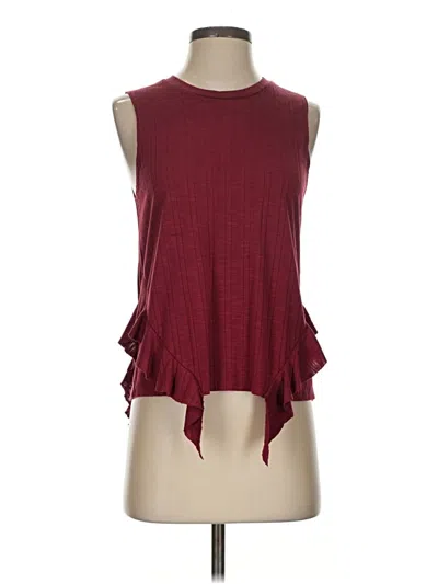 Pre-owned Bcbgeneration Sleeveless Top Burgundy Halter Neckline Tops