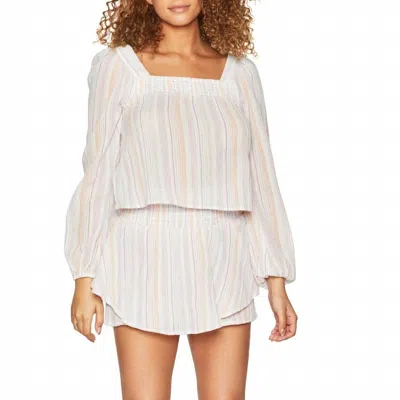 Bcbgeneration Striped Square Neck Top In Multi In Neutral