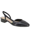 Bcbgeneration Womens Solid Faux Leather Slingback Heels In Black