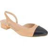 Bcbgeneration Tillie Slingback Cap Toe Pump In Tan/black
