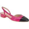 Bcbgeneration Tillie Slingback Cap Toe Pump In Viva Pink-black
