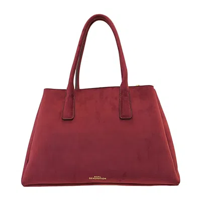 Bcbgeneration Triple Compartment With Suede Tassel Satchel In Red