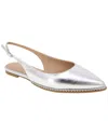 Bcbgeneration Valerie Slingback Pointed Toe Flat In Silver