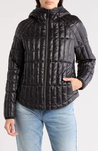 Bcbgeneration Water Resistant Hooded Puffer Jacket In Black