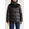 Bcbgeneration Water Resistant Snap Front Puffer Jacket In Black