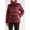 Bcbgeneration Water Resistant Snap Front Puffer Jacket In Burgundy