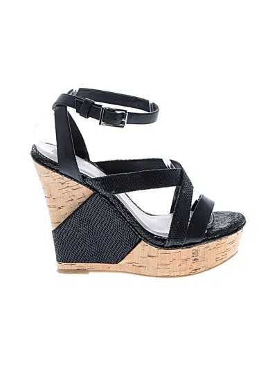 Pre-owned Bcbgeneration Wedges In Black