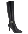Bcbgeneration Abbin Womens Buckle Manmade Knee-high Boots In Black