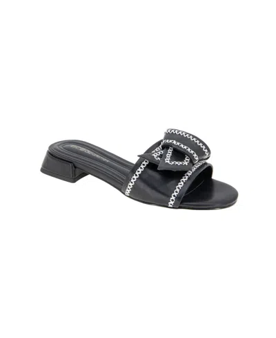 Bcbgeneration Women's Amora Low Block Heel Dress Sandals In Black