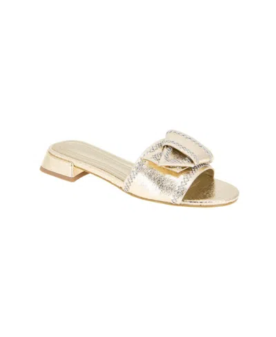 Bcbgeneration Women's Amora Low Block Heel Dress Sandals In Platino