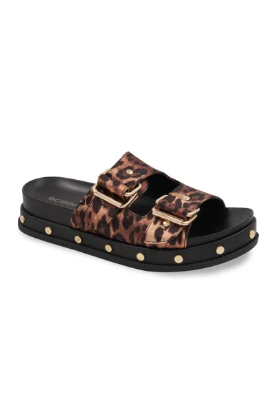 Bcbgeneration Women's Bamba Footbed Slip-on Sandals In Cheetah