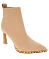 Bcbgeneration Beya Womens Embellished Knit Booties In Tan Flyknit