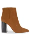 BCBGENERATION WOMEN'S BRIEL FAUX SUEDE BLOCK HEEL BOOTIES