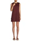 Bcbgeneration Women's Button-tab Shift Minidress In Burgundy