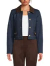 Bcbgeneration Women's Cropped Denim Jacket In Blue