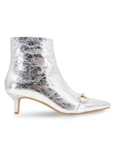 Bcbgeneration Women's Darmena Kitten Heel Dress Booties In Silver