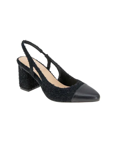 Bcbgeneration Women's Darrin Cap Toe Slingback Heeled Pumps In Black Bounce