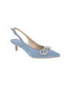 Bcbgeneration Women's 51mm Donna-2 Embellished Bow Denim Pumps In Denim