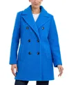 Bcbgeneration Women's Double-breasted Boucle Coat, Created For Macy's In Azure Blue