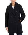 Bcbgeneration Women's Double-breasted Boucle Coat, Created For Macy's In Black