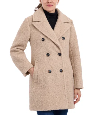 Bcbgeneration Women's Double-breasted Boucle Coat, Created For Macy's In Oatmeal