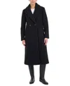 Bcbgeneration Petite Double-breasted Boucle Coat In Black