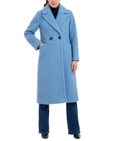 Bcbgeneration Women's Double-breasted Boucle Walker Coat In Misty Blue