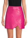 BCBGENERATION WOMEN'S FAUX LEATHER MINI SKIRT