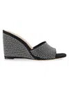 Bcbgeneration Giani Wedge Slide Sandal In Black Clear