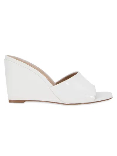 Bcbgeneration Women's Giani Square Toe Wedge Sandals In White