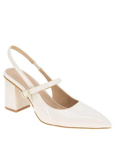 Bcbgeneration Women's Gillian Slingback Pointed Toe Pumps In Bianca