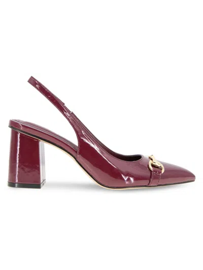 Bcbgeneration Women's Glastin Block Heel Slingback Patent Pumps In Windsor