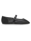 Bcbgeneration Harpin Mary Jane Flat In Black Mesh