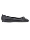Bcbgeneration Women's Hartly Square Toe Bow Ballet Flats In Black