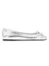 Bcbgeneration Hartly Cap Toe Ballet Flat In Silver