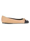 Bcbgeneration Women's Hartly Square Toe Bow Ballet Flats In Tan
