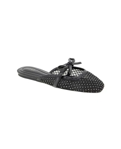 Bcbgeneration Women's Hildana Square Toe Flats In Black Rhinestone