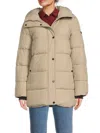 Bcbgeneration Women's Hooded Matte Puffer Jacket In Neutral