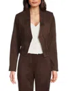 Bcbgeneration Women's Icon Faux-suede Open-front Jacket In Brown