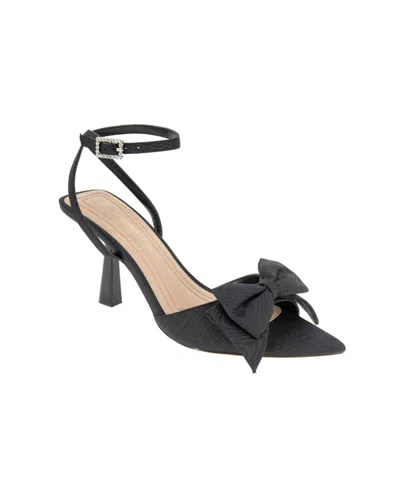 Bcbgeneration Women's Ilana Two-piece Bow Dress Sandals In Black